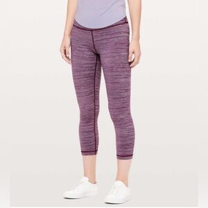 Lululemon Wunder Under Crop High-Rise
Edged Stripe Jacquard Blueprint